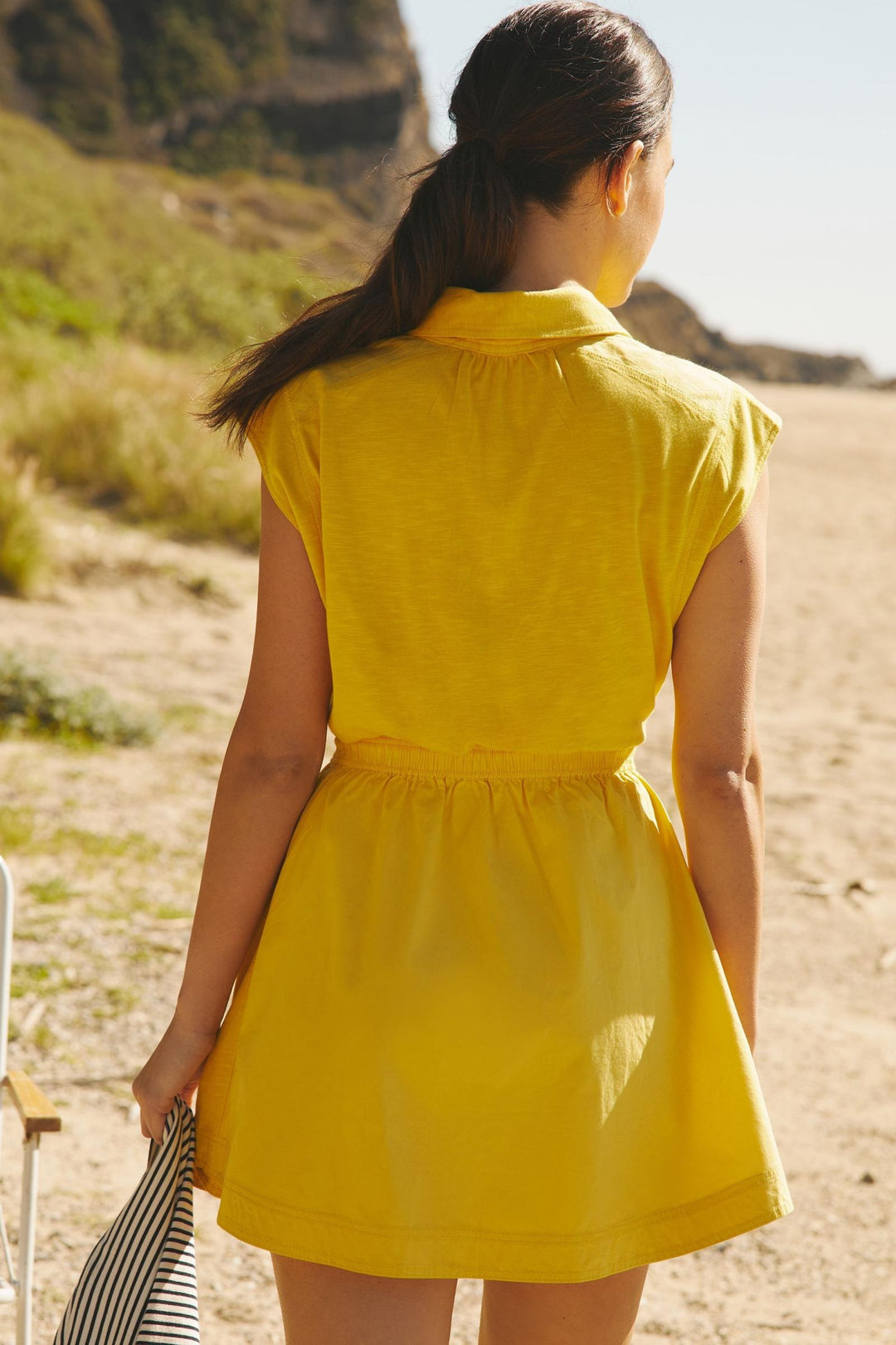 anthropologie yellow mini dress Peixoto: Addison Mini Dress (45038-HNCMB) L