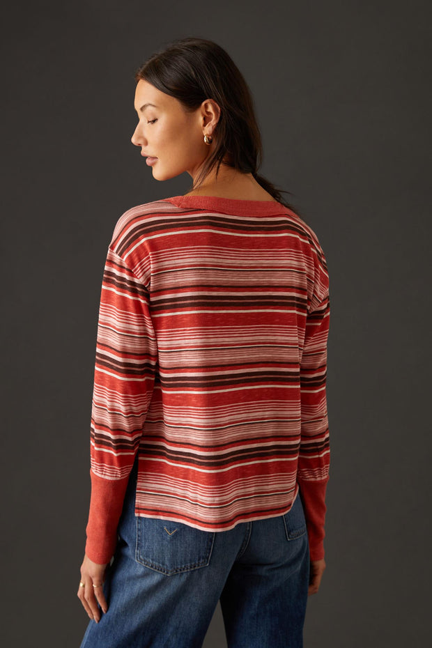 Pilcro Anthropologie Boxy Heritage Pullover Blouse Top