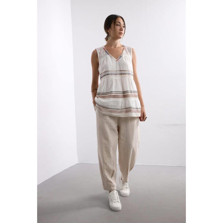 Anthropologie Pilcro and the Letterpress Lani Embroidered Tank Top