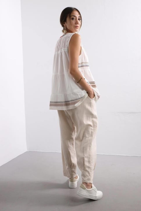 Anthropologie Pilcro and the Letterpress Lani Embroidered Tank Top