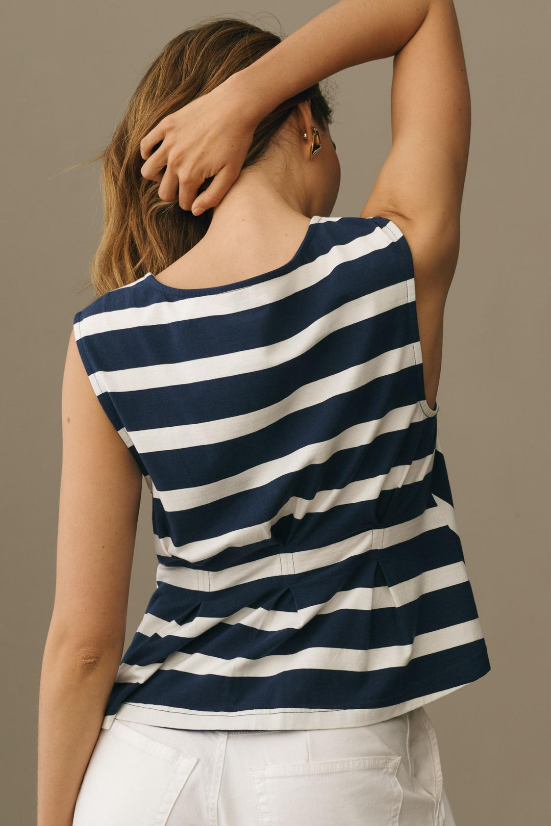 Anthropologie Maeve Sleeveless V-Neck Corset Blouse Tank Top