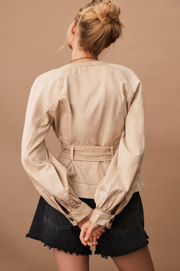 By Anthropologie Belted Utility Jacket