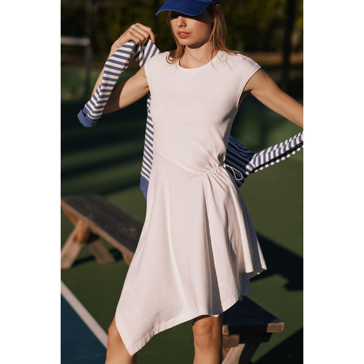 Daily Practice by Anthropologie Short-Sleeve Asymmetrical Midi Dress