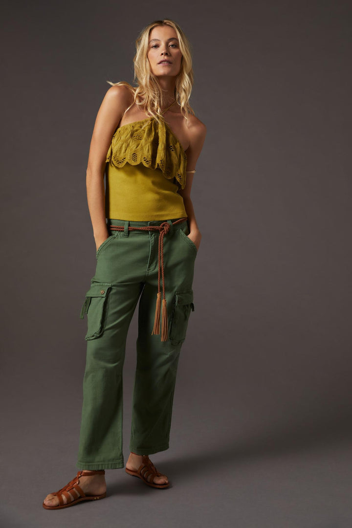 Anthropologie Ruffled Halter Tank Blouse Top
