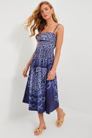 Sea New York Blythe Dye Print Tank Midi Dress