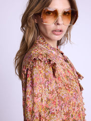 Berenice. CHISCA Floral Print Flowing Blouse Top