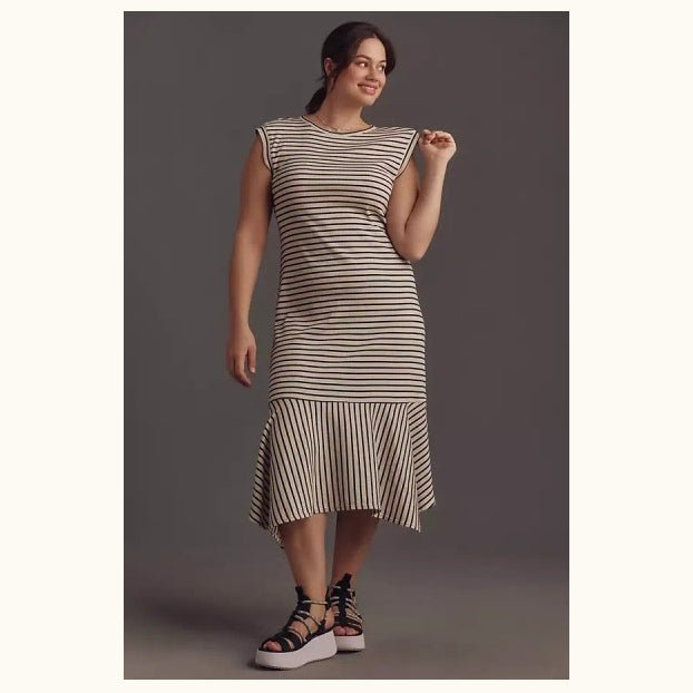 Daily Practice by Anthropologie Highline Short-Sleeve Maxi Dress – White Chocolate Couture