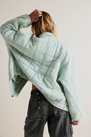 Free People Dolman Quilted Knit Jacket Top