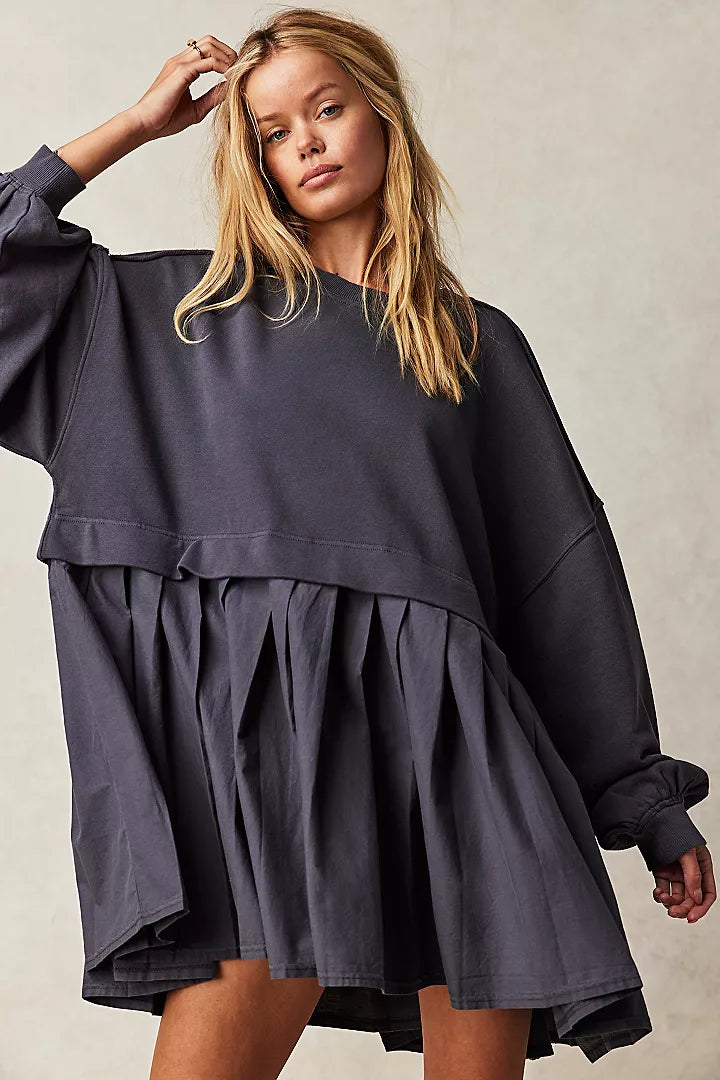 Free People Eleanor Sweatshirt Tunic Dress