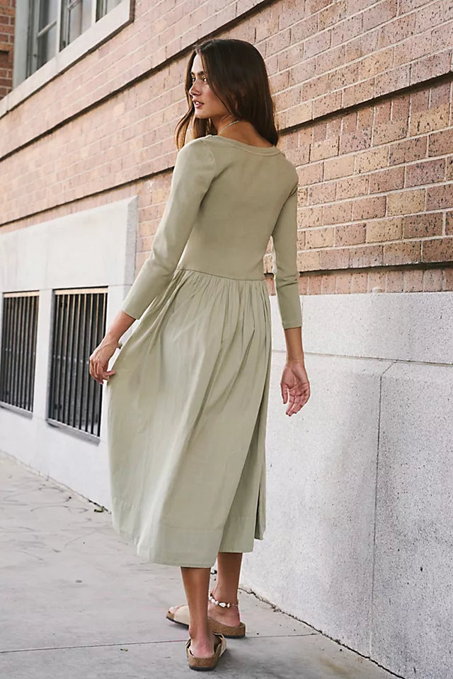 Free People Free-est Fp Beach Aelia Drop-Waist Midi Dress