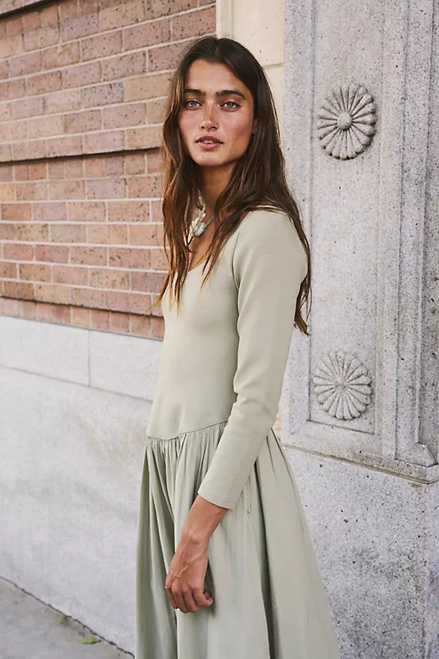 Free People Free-est Fp Beach Aelia Drop-Waist Midi Dress