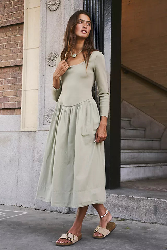 Free People Free-est Fp Beach Aelia Drop-Waist Midi Dress