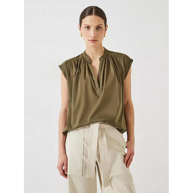 Hush Viola Sleeveless Cotton Shirt Top