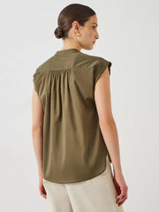 Hush Viola Sleeveless Cotton Shirt Top