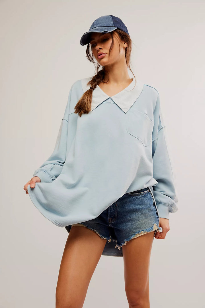 Free People Madeleine Sweatshirt Pullover Top