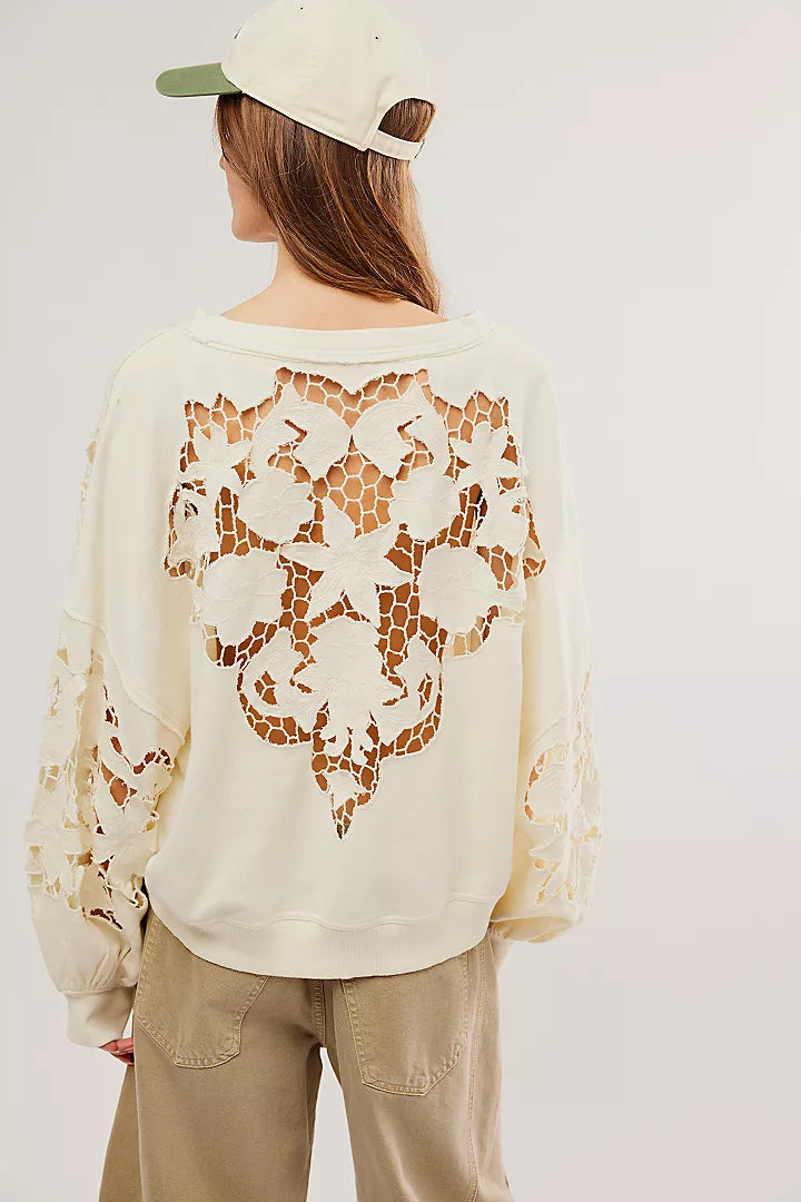 Free People Breezy Sweatshirt Pullover Top