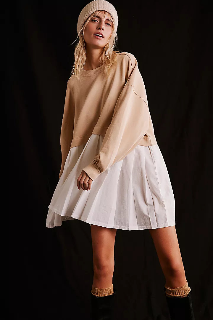 Free People Eleanor Sweatshirt Tunic Dress