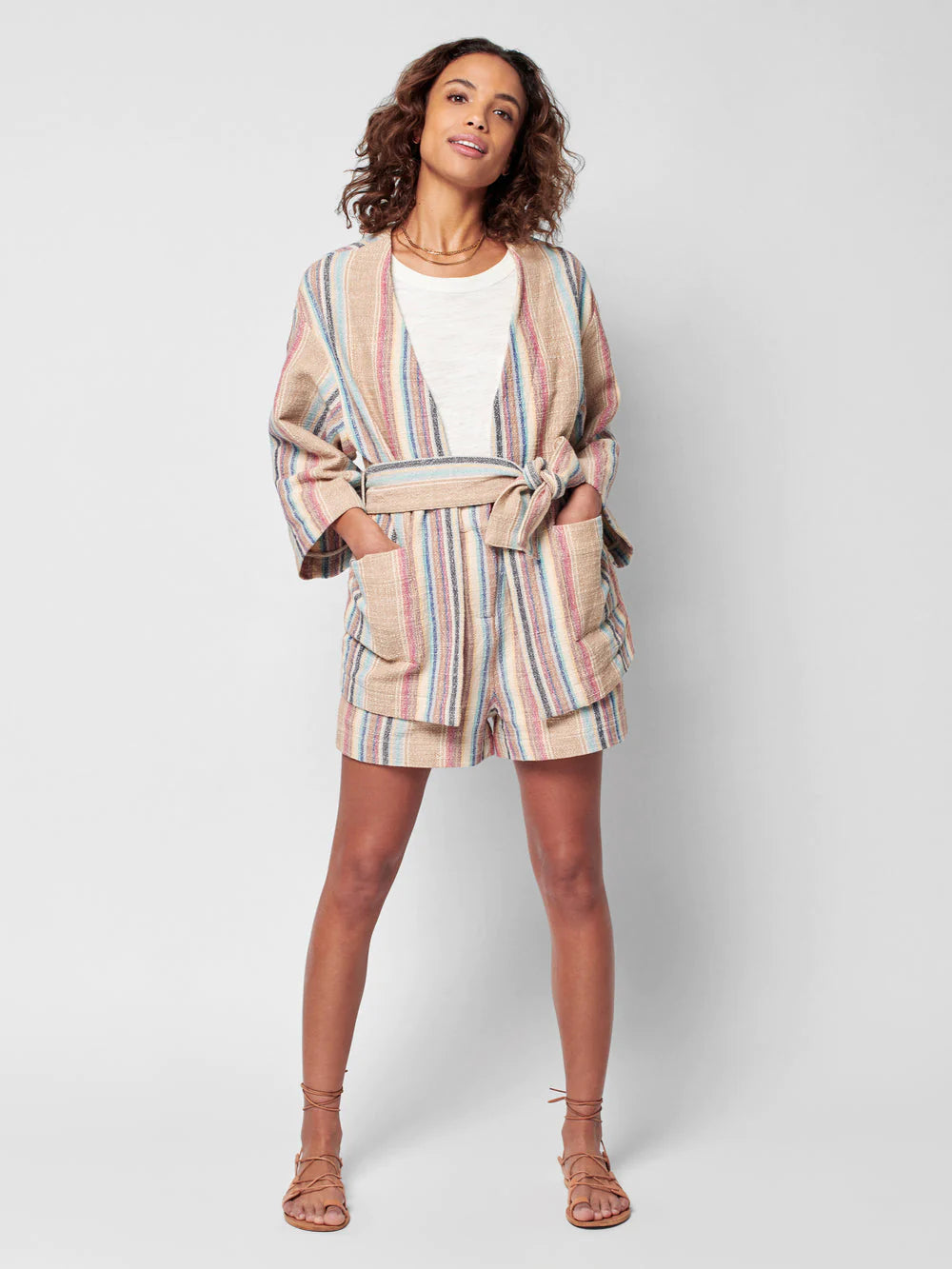 Faherty Mykonos Jacket Surfrider Striped Top