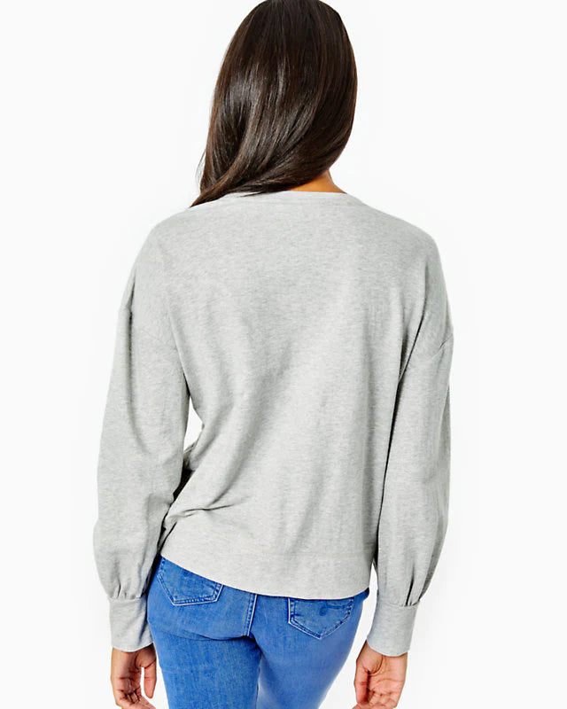 Lilly Pulitzer Tippie Embellished Sweatshirt Top M