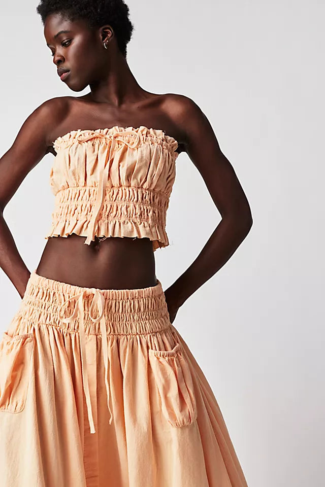 Free People Free-est All The Things Tube Top & Midi Skirt Set