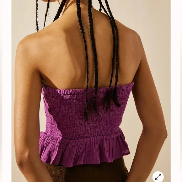 Free People Free-est Fun In The Sun Tube Blouse Top