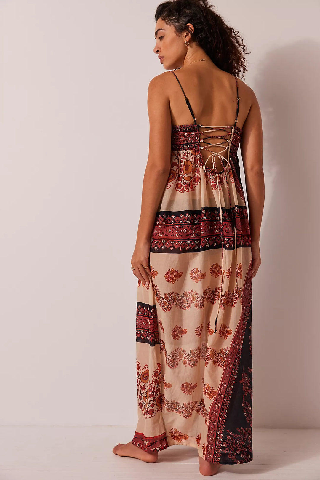 intimately free people maxi dress Free People x Intimately Suddenly Fine Maxi Slip In Birch Combo in Birch Combo