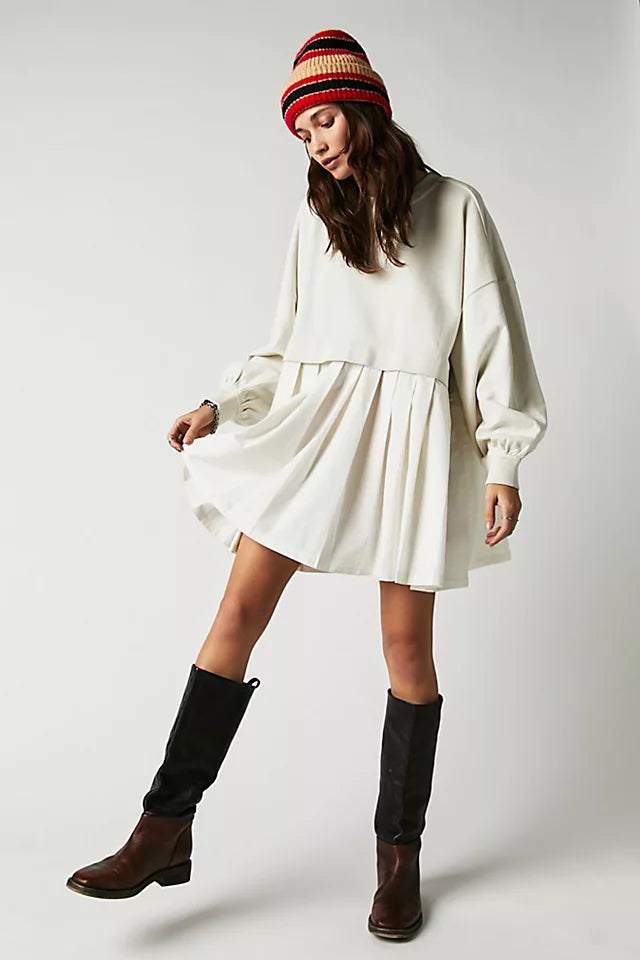 Free People Eleanor Sweatshirt Tunic Dress