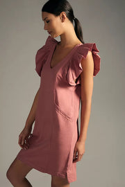 Daily Practice by Anthropologie Flutter-Sleeve Tee Dress