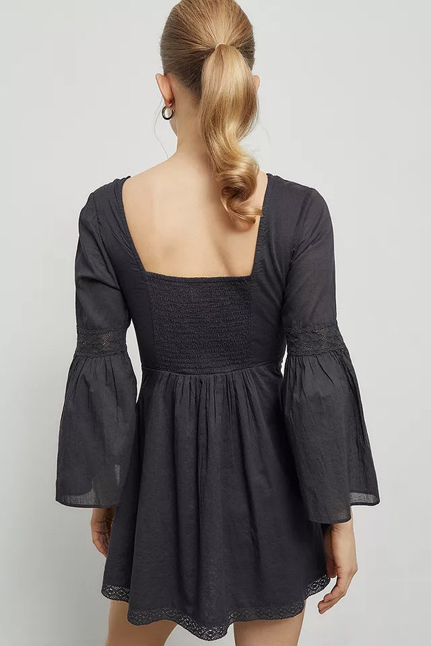 Urban Outfitters UO Carrie Corset Flute Sleeve Mini Dress