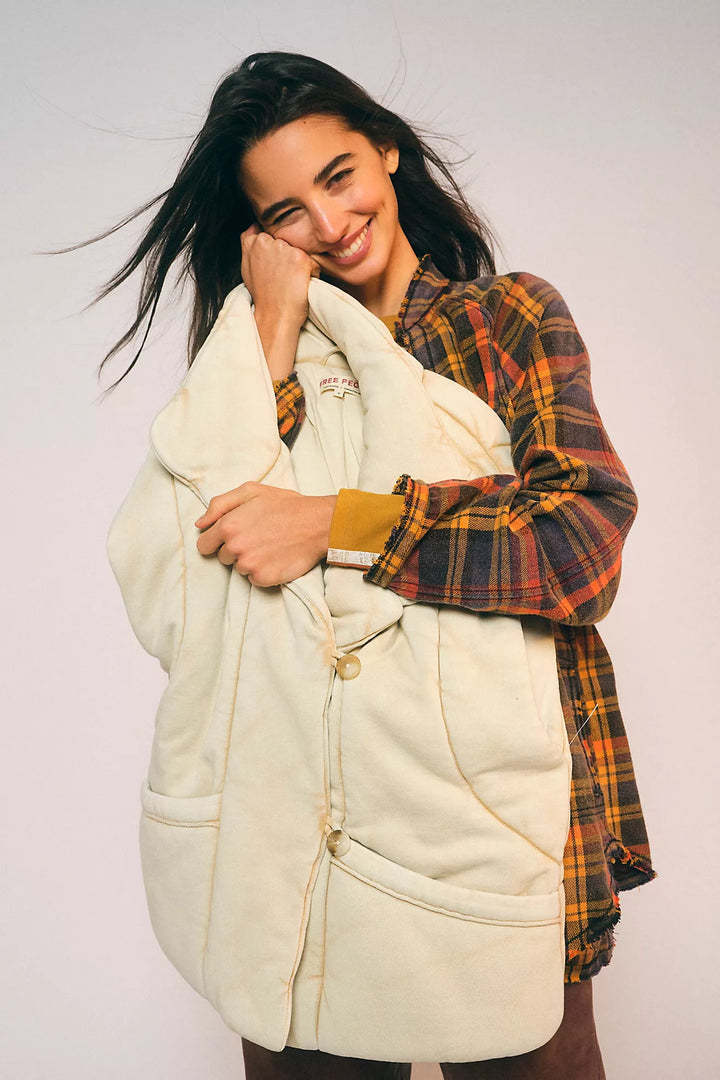 Free People Roll With Us Puffer Vest Jacket Top