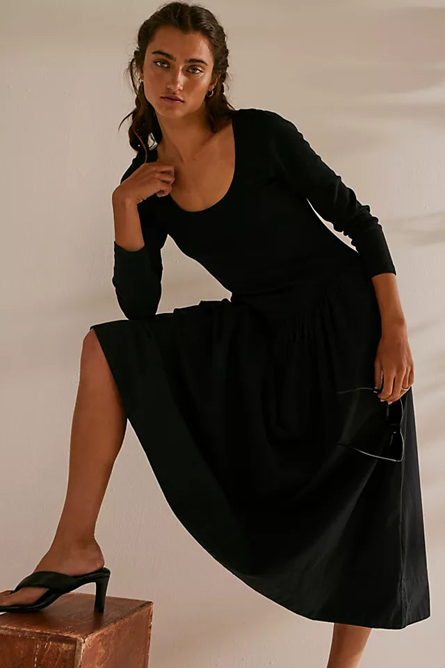 Free People Free-est Fp Beach Aelia Drop-Waist Midi Dress