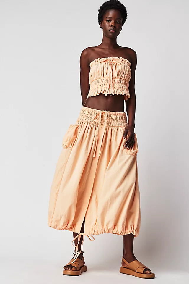 Free People Free-est All The Things Tube Top & Midi Skirt Set