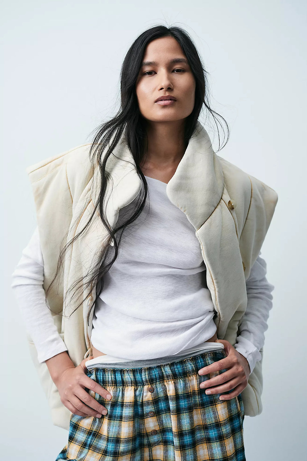 Free People Roll With Us Puffer Vest Jacket Top