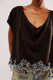 Free People Fashionably Late Blouse Top