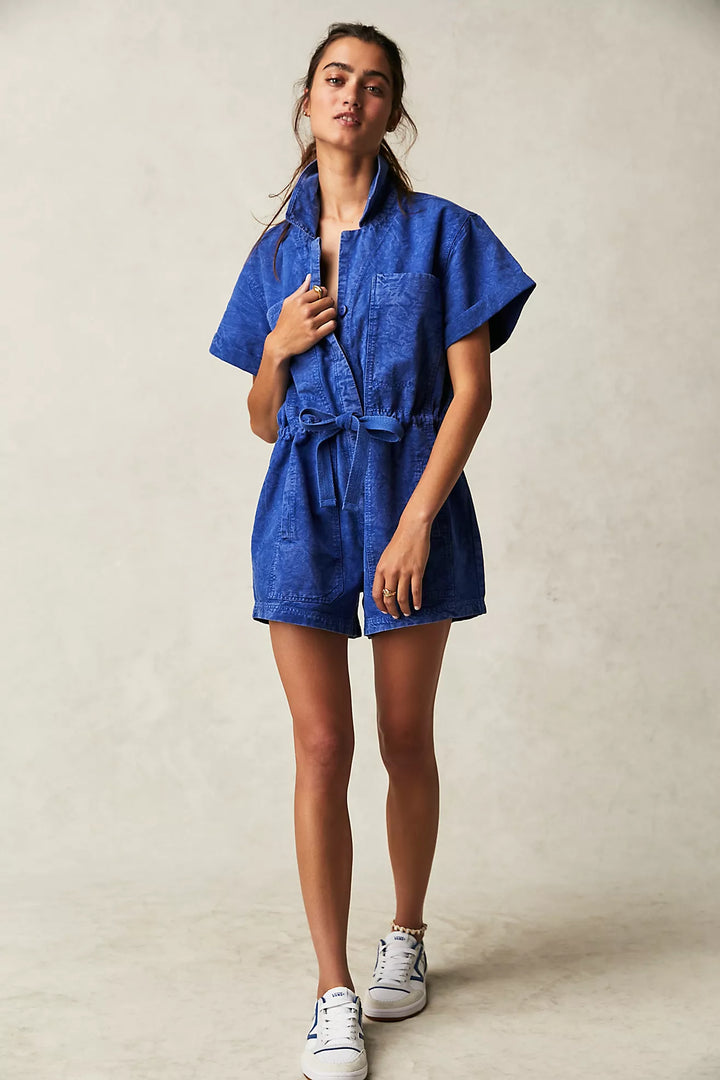 Free People Rhodes Chino Coverall Romper