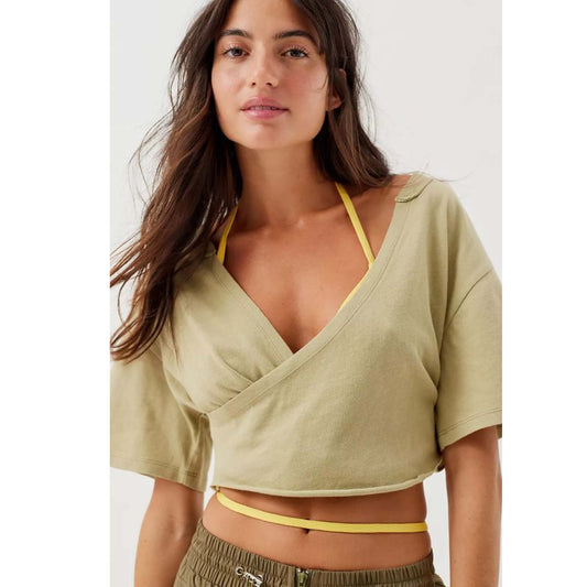 Out From Under Urban Outfitters Clara Wrap Tee Blouse Top