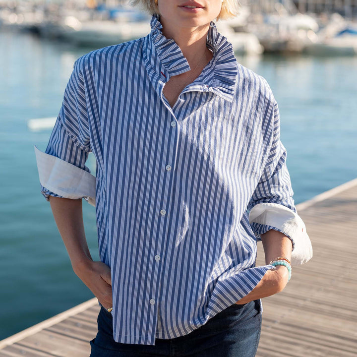 Voyageur By Mersea Elizabethan Collar Shirt Top