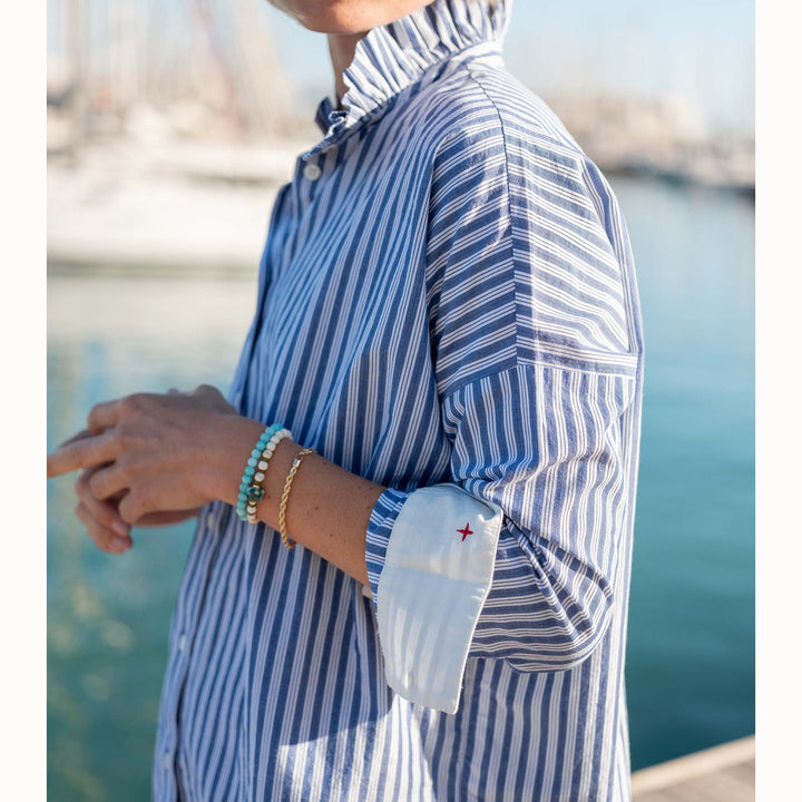 Voyageur By Mersea Elizabethan Collar Shirt Top