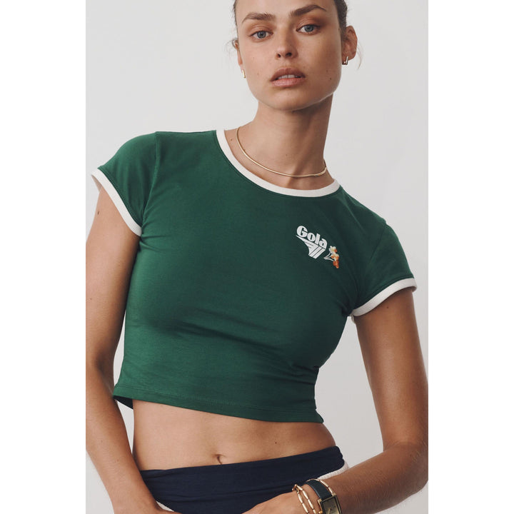 Gola x Anthropologie Runner Cropped Baby Tee Blouse Top