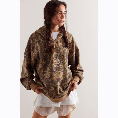 Free People We The Free It's A Vibe Print Hoodie Top