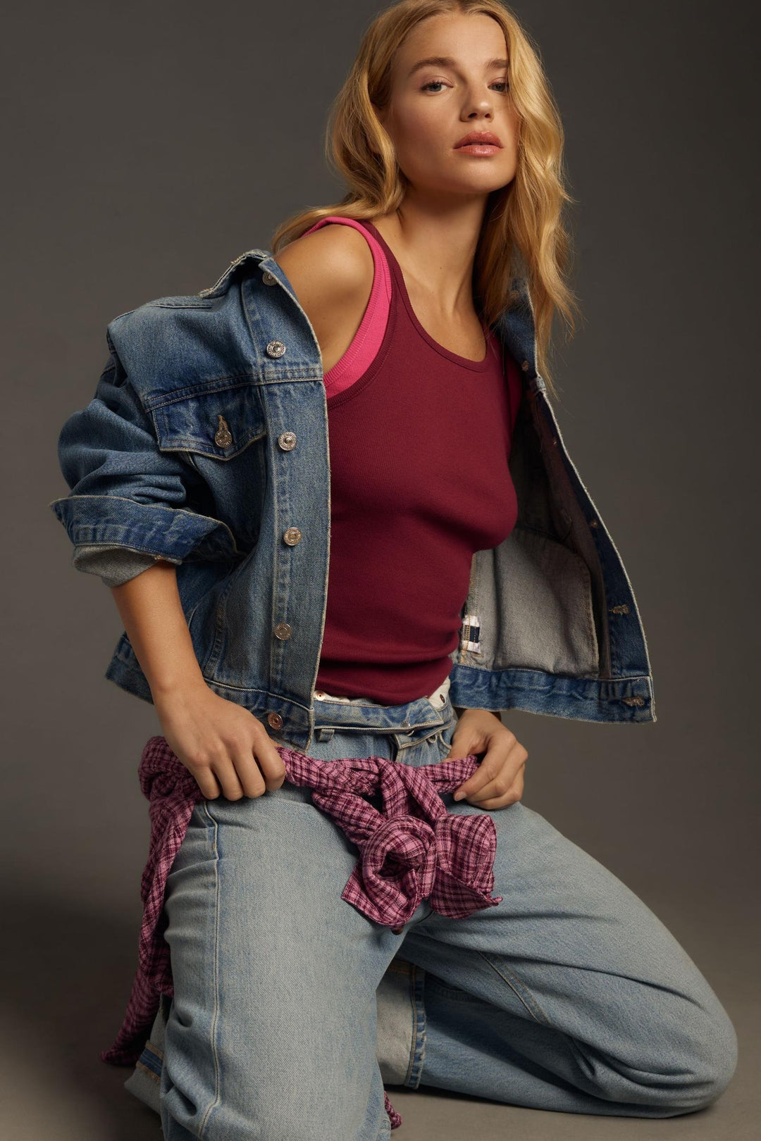 Anthropologie Pilcro Double Trouble Layered Tank Blouse Top