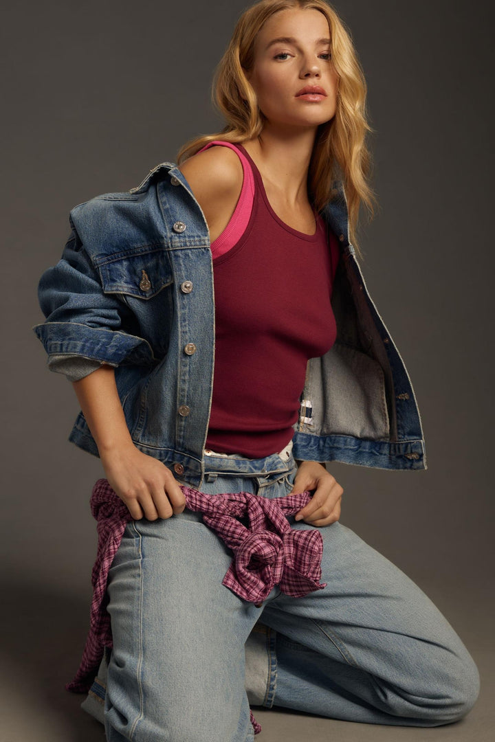 Anthropologie Pilcro Double Trouble Layered Tank Blouse Top