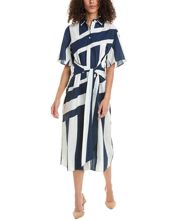 Frances Valentine Amanda Striped Midi Shirtdress