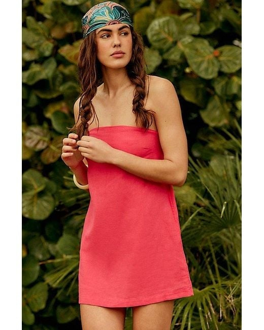Free People Free-Est Essentially The Best Cotton-Linen Mini Tube Dress