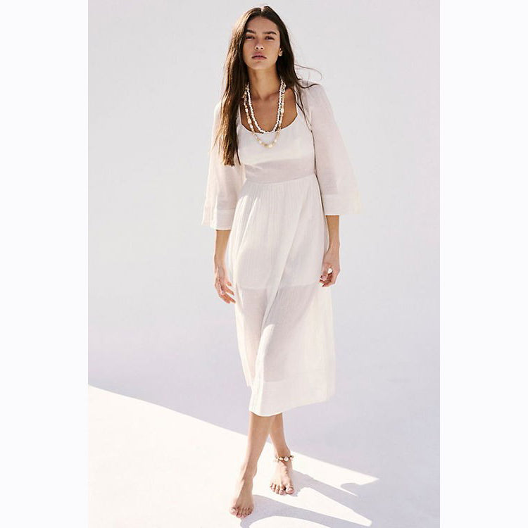 free people white midi dress Kelsie Midi Dress by free-est at Free People in White, Size: S