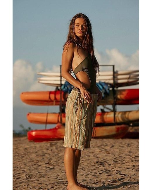 Free People Saylor Poplin Stripe Shorts