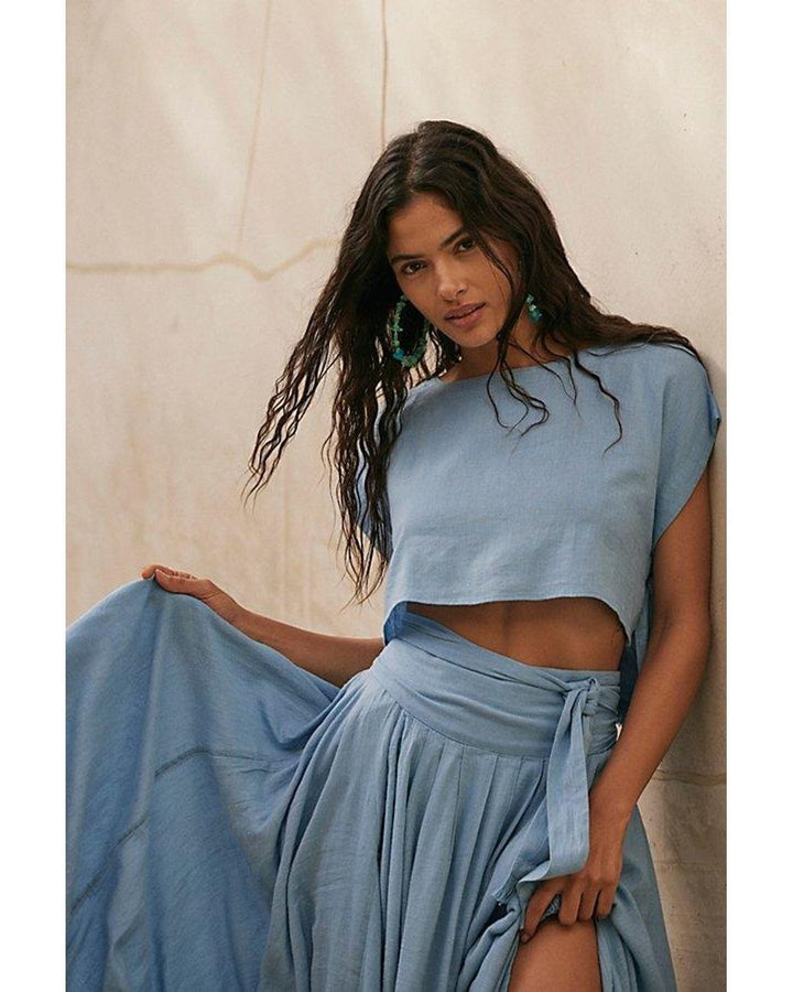 Free People Sundown Midi Skirt