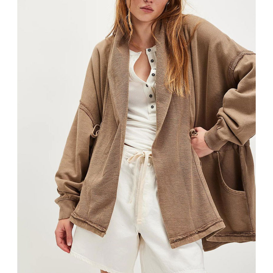 Free People Boothbay Sweatshirt Jacket Cardi Top