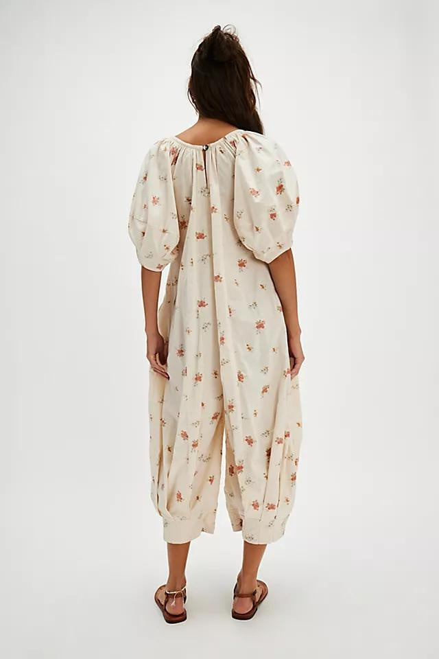 Free People Bop Around Printed Jumpsuit