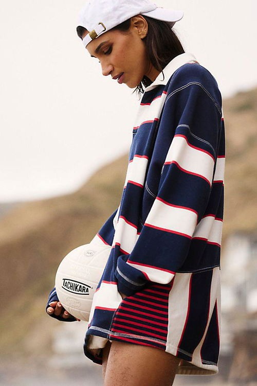 Free People FP Movement Work It Out Printed Pullover Top